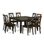 Ensemble de salle à manger East West Furniture, comprenant une table carrée en bois avec rallonge papillon et 8 chaises de salle à manger, Cappuccino
