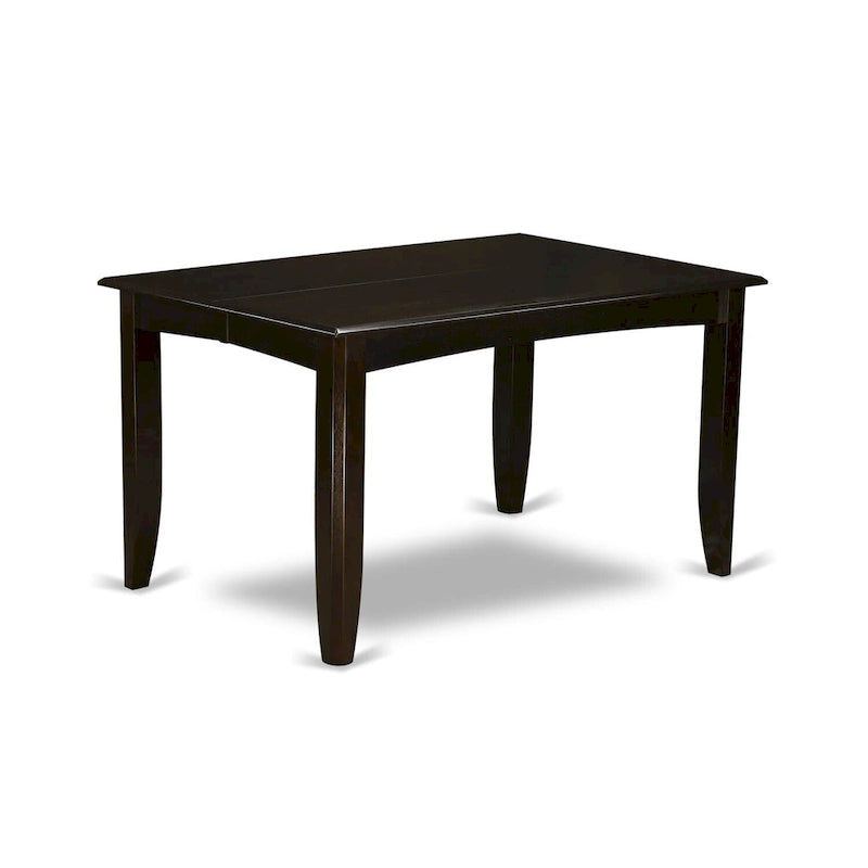 Ensemble de salle à manger East West Furniture, comprenant une table carrée en bois avec rallonge papillon et 8 chaises de salle à manger, Cappuccino