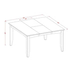 Ensemble de salle à manger East West Furniture, comprenant une table carrée en bois avec rallonge papillon et 8 chaises de salle à manger, Cappuccino