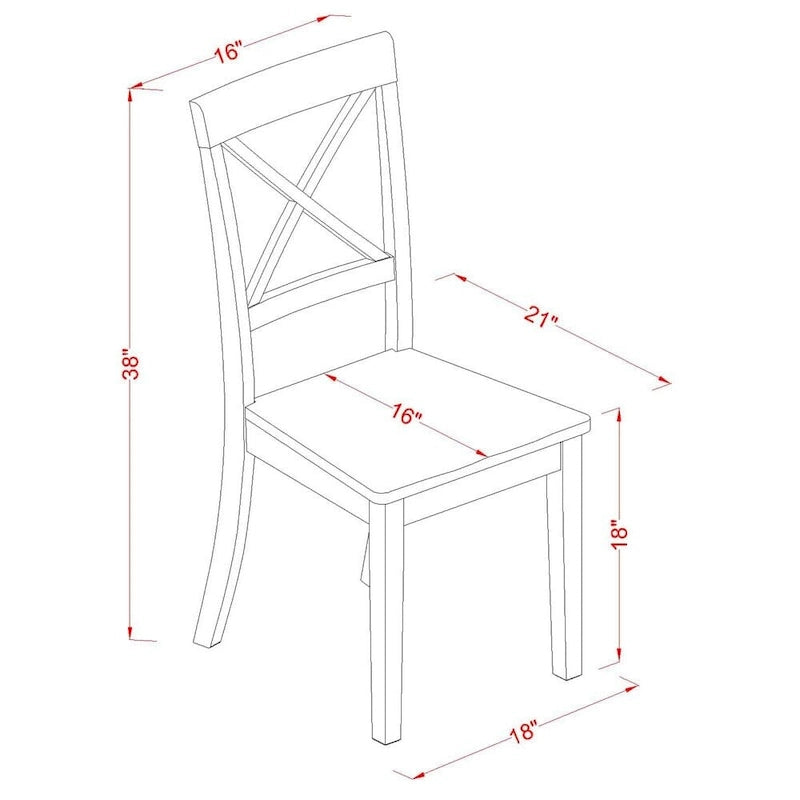 Ensemble de salle à manger East West Furniture, comprenant une table carrée en bois avec rallonge papillon et 8 chaises de salle à manger, Cappuccino