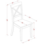 Ensemble de salle à manger East West Furniture, comprenant une table carrée en bois avec rallonge papillon et 8 chaises de salle à manger, Cappuccino