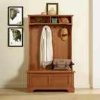 Meuble d'entrée en chêne - 40 L x 18,5 P x 64,25 H