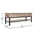 Banc de rangement d'entrée de style ferme moderne avec étagère inférieure