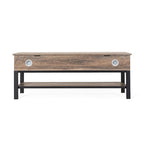 Banc de rangement d'entrée de style ferme moderne avec étagère inférieure