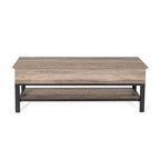 Banc de rangement d'entrée de style ferme moderne avec étagère inférieure
