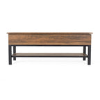 Banc de rangement d'entrée de style ferme moderne avec étagère inférieure