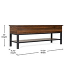 Banc de rangement d'entrée de style ferme moderne avec étagère inférieure