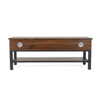 Banc de rangement d'entrée de style ferme moderne avec étagère inférieure