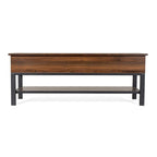 Banc de rangement d'entrée de style ferme moderne avec étagère inférieure