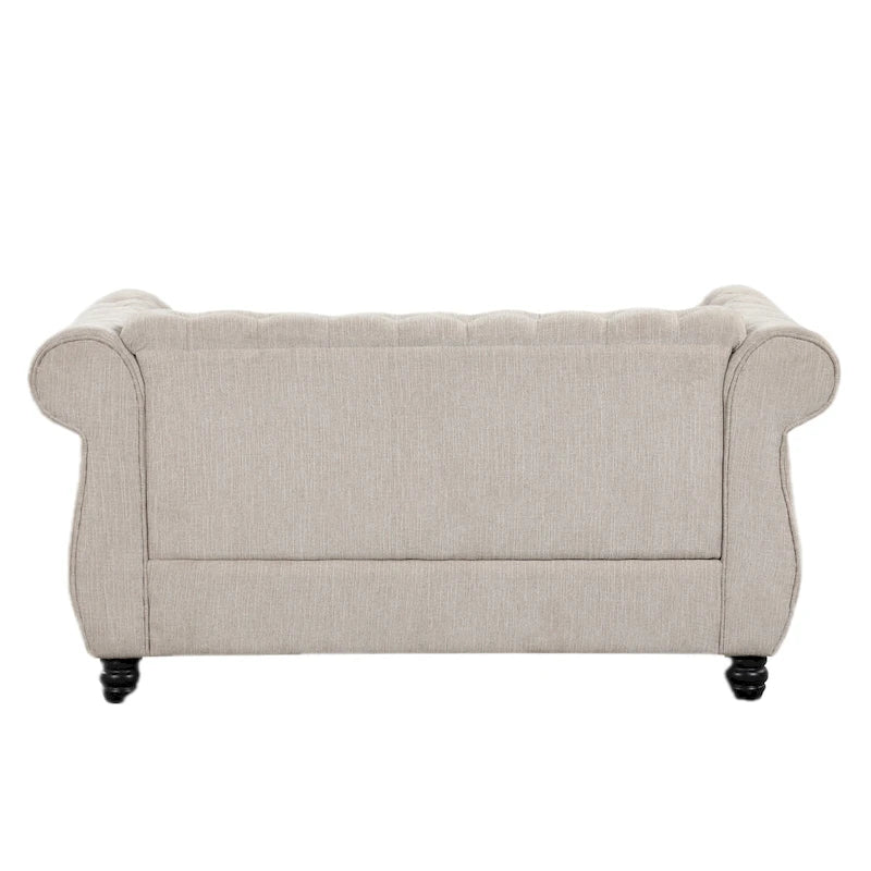 Ensemble 2 pièces Chesterfield Morden Fort : Fauteuil et Causeuse rembourrés capitonnés