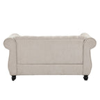 Ensemble 2 pièces Chesterfield Morden Fort : Fauteuil et Causeuse rembourrés capitonnés