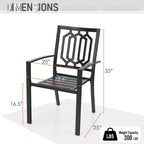 MAISON ARTS Ensemble de salle à manger de patio 6 pièces avec 1 table rectangulaire couleur teck, 2 chaises pivotantes, 2 chaises empilables et 1 banc