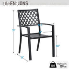 MAISON ARTS Ensemble de salle à manger de patio 6 pièces avec 1 table rectangulaire couleur teck, 2 chaises pivotantes, 2 chaises empilables et 1 banc
