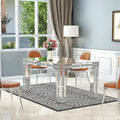 Table à manger rectangulaire avec diamants concassés