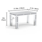 Table à manger rectangulaire avec diamants concassés