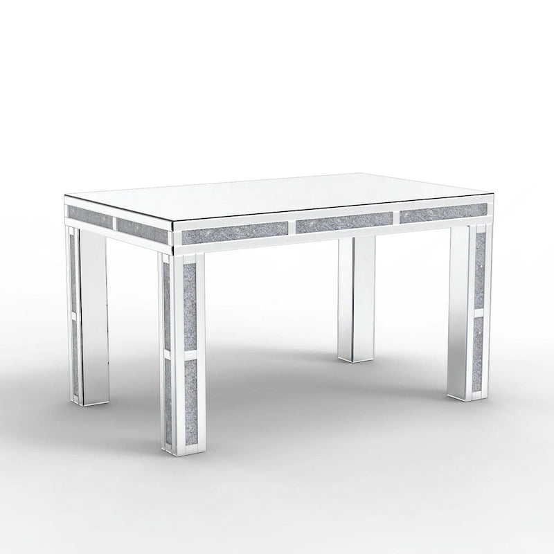Table à manger rectangulaire avec diamants concassés