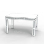 Table à manger rectangulaire avec diamants concassés