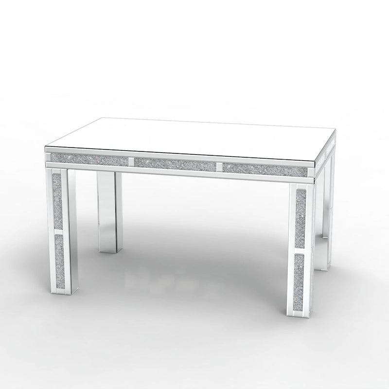 Table à manger rectangulaire avec diamants concassés