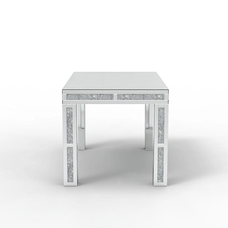 Table à manger rectangulaire avec diamants concassés