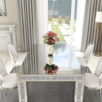 Table à manger rectangulaire avec diamants concassés