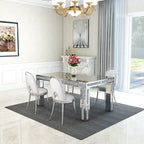 Table à manger rectangulaire avec diamants concassés