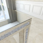 Table à manger rectangulaire avec diamants concassés
