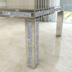 Table à manger rectangulaire avec diamants concassés