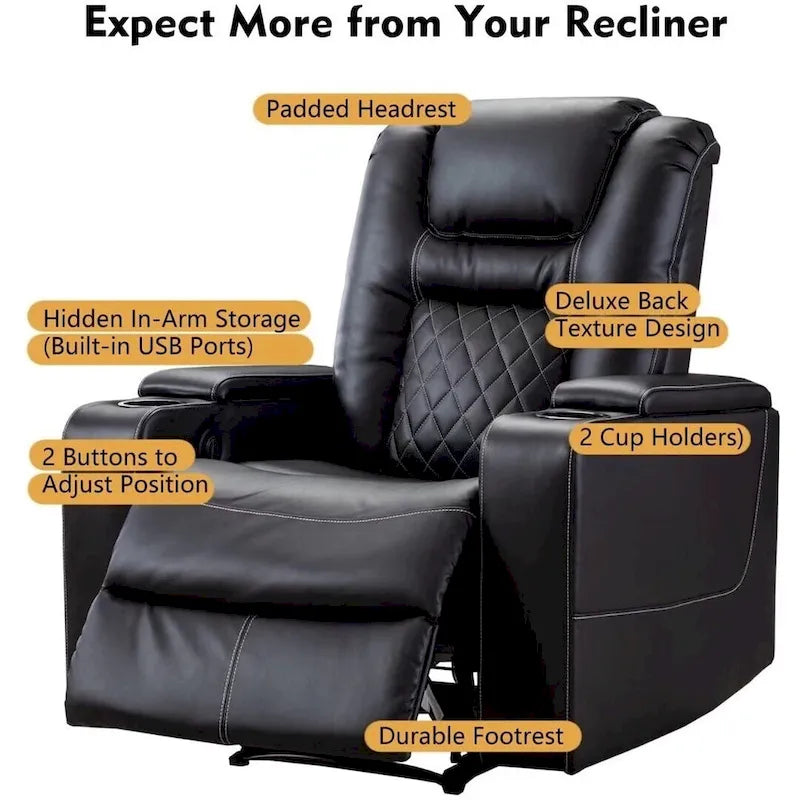 Fauteuil inclinable multiposition motorisé de cinéma maison Ebello