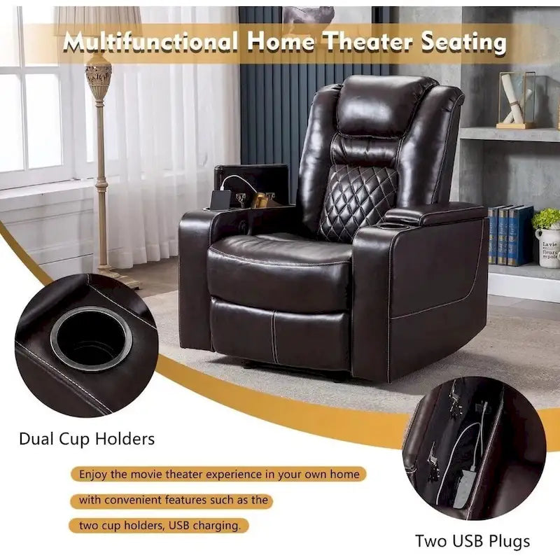 Fauteuil inclinable multiposition motorisé de cinéma maison Ebello
