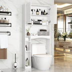 Meuble de rangement WC double porte - 80x180 cm