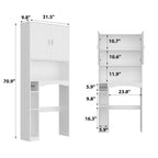 Meuble de rangement WC double porte - 80x180 cm