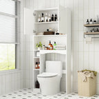 Meuble de rangement WC double porte - 80x180 cm