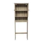 Armoire de salle de bain de style rustique à suspendre au-dessus des toilettes avec étagères et portes à fermeture magnétique