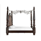 Lit à baldaquin Gweni New Classic Furniture, noyer et marron