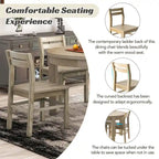Ensemble de salle à manger rond extensible 5 pièces Merax Farmhouse
