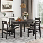 Ensemble de salle à manger rond extensible 5 pièces Merax Farmhouse