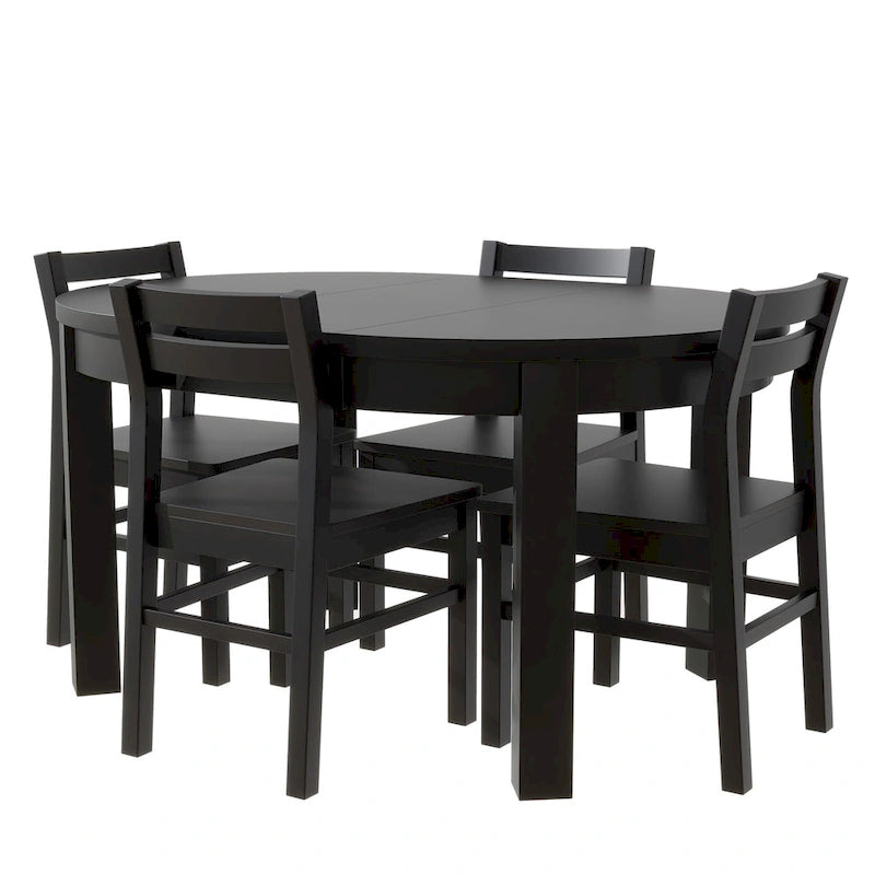 Ensemble de salle à manger rond extensible 5 pièces Merax Farmhouse