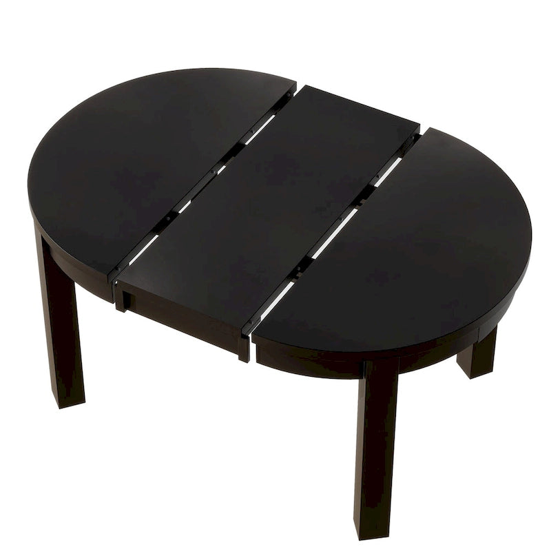 Ensemble de salle à manger rond extensible 5 pièces Merax Farmhouse