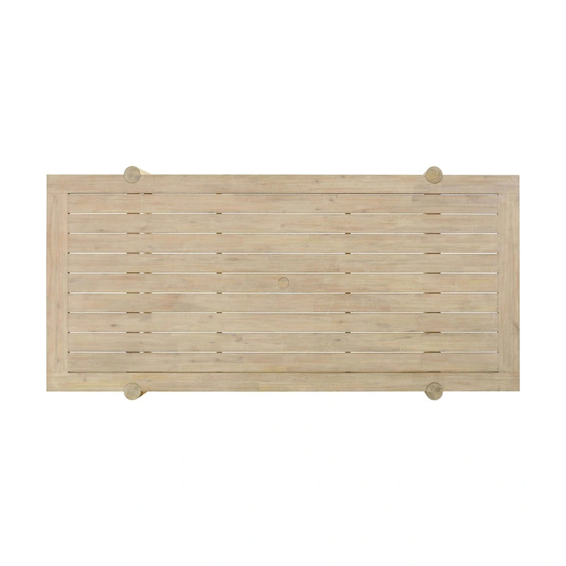 Table à manger rectangulaire d'extérieur Gata Light Teak