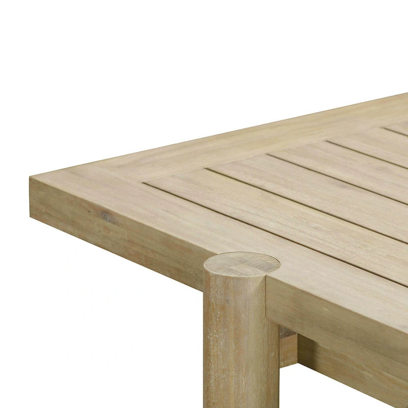 Table à manger rectangulaire d'extérieur Gata Light Teak