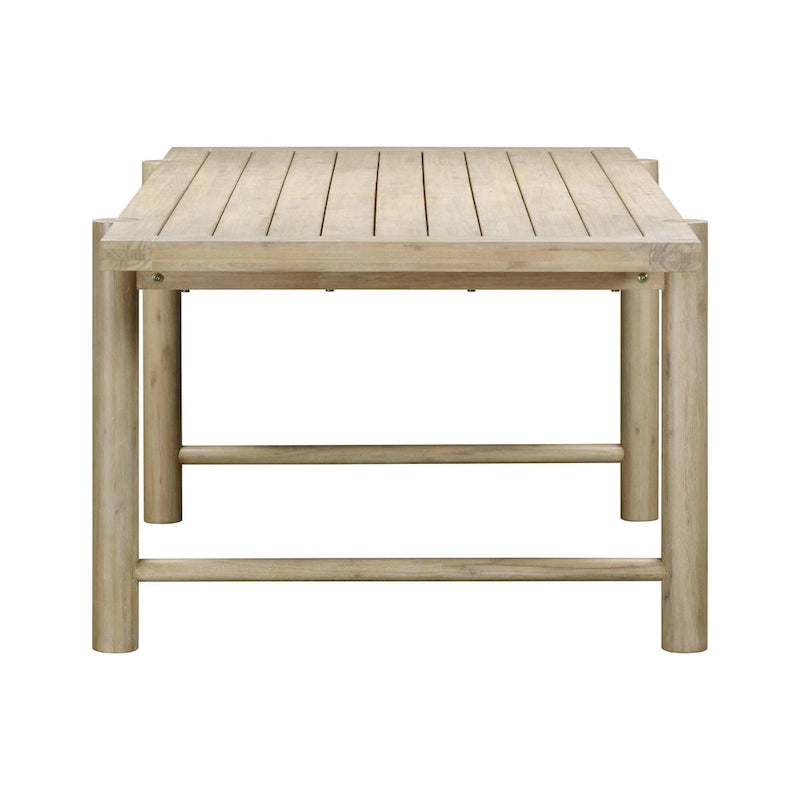 Table à manger rectangulaire d'extérieur Gata Light Teak