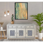 Commode d'appoint à 3 tiroirs en miroir diamant Glam