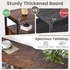 Meuble de rangement Costway : Buffet industriel avec porte à lattes à ouverture par simple pression