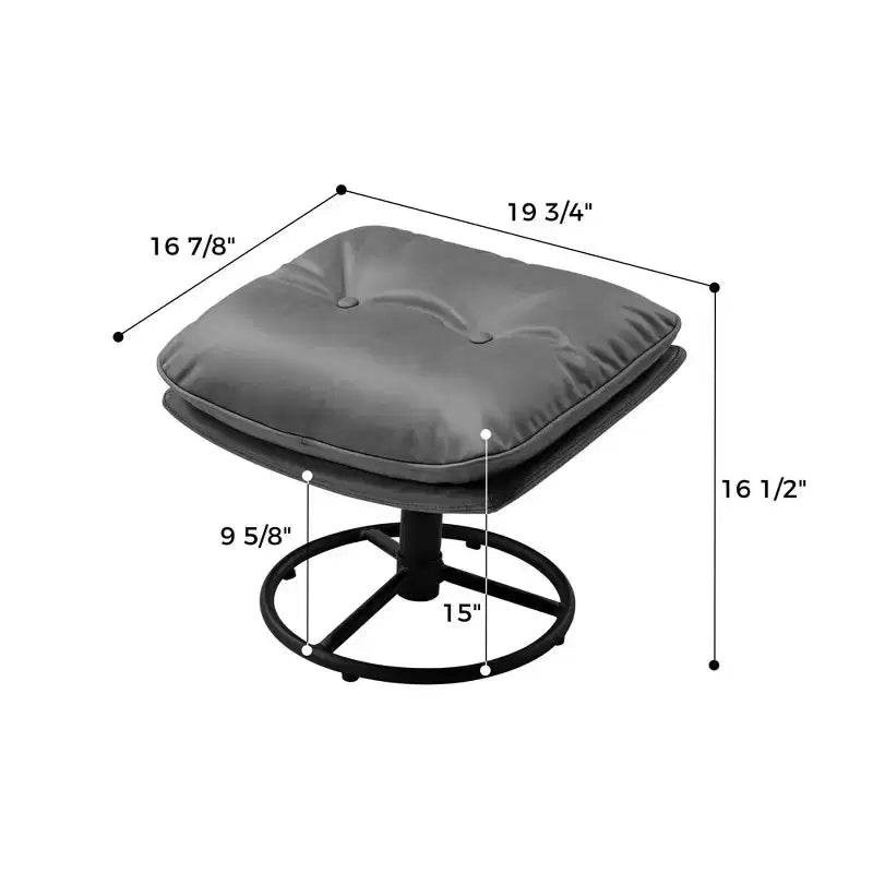 EUREKA ERGONOMIC Camden, pouf capitonné