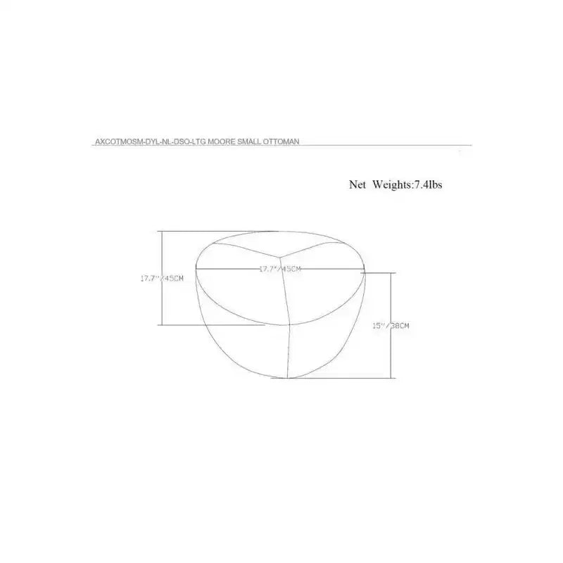 Pouf WyndenHall 18 Brea contemporain irrégulier