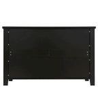 Meuble d'appoint moderne en bois massif noir avec poignée coquille rétro