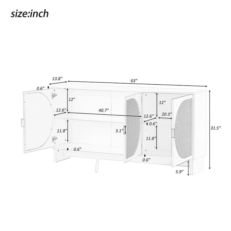 Armoire de rangement avec étagères réglables