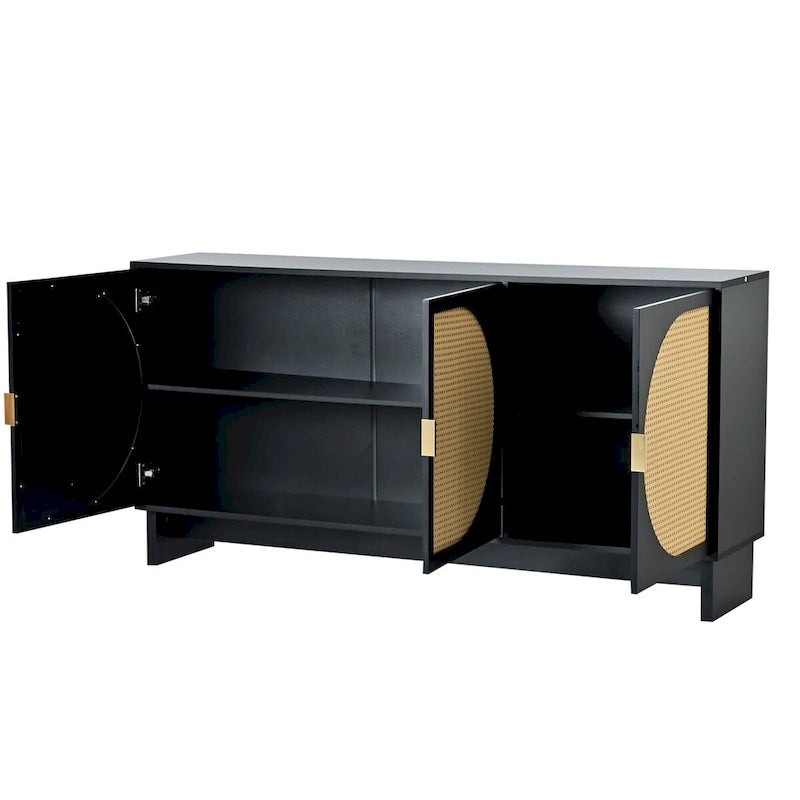 Armoire de rangement avec étagères réglables