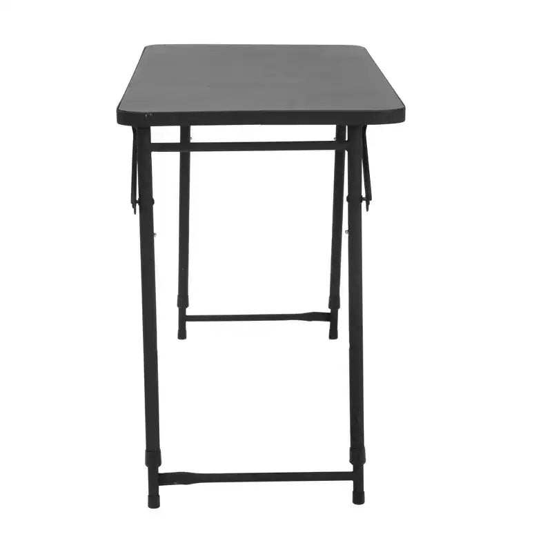 Table utilitaire pliante COSCO 20 x 48 à hauteur réglable en résine, noire