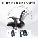 Fauteuil de bureau ergonomique en maille avec soutien lombaire, capacité de 150 kg